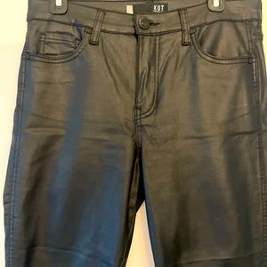 Kut High-rise, ankle skinny pleather jeans